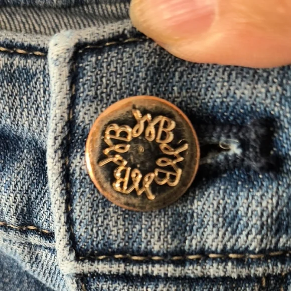 White House Black Market Blue Distressed Ankle Jeans - Picture 4 of 9